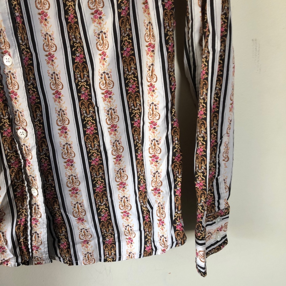 Lucky Brand Printer Button Down Top - image 3